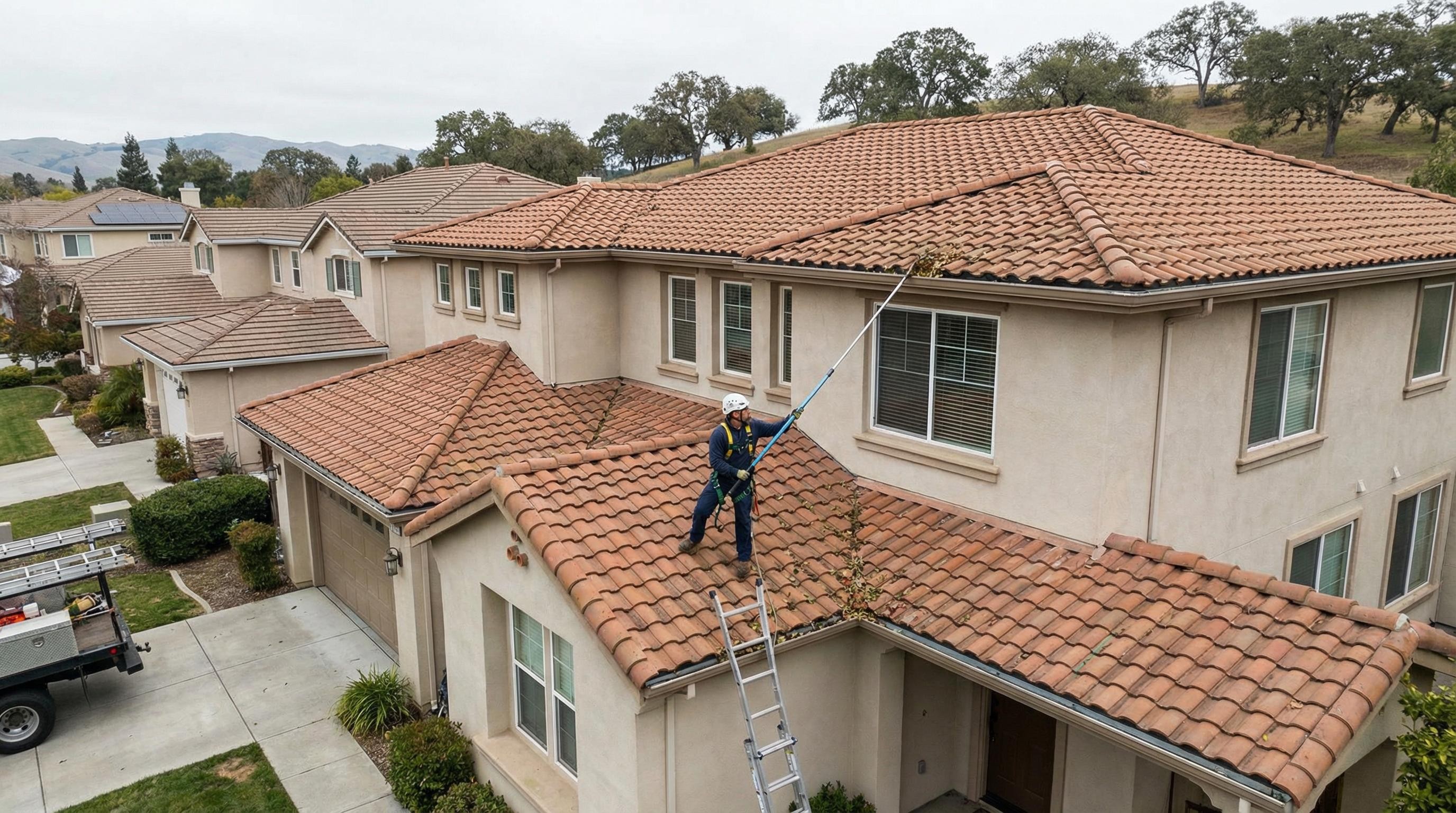 Professional Emergency Tarping completed by Silicon Valley Roof Repairs in Milpitas, CA near Milpitas Town Center.