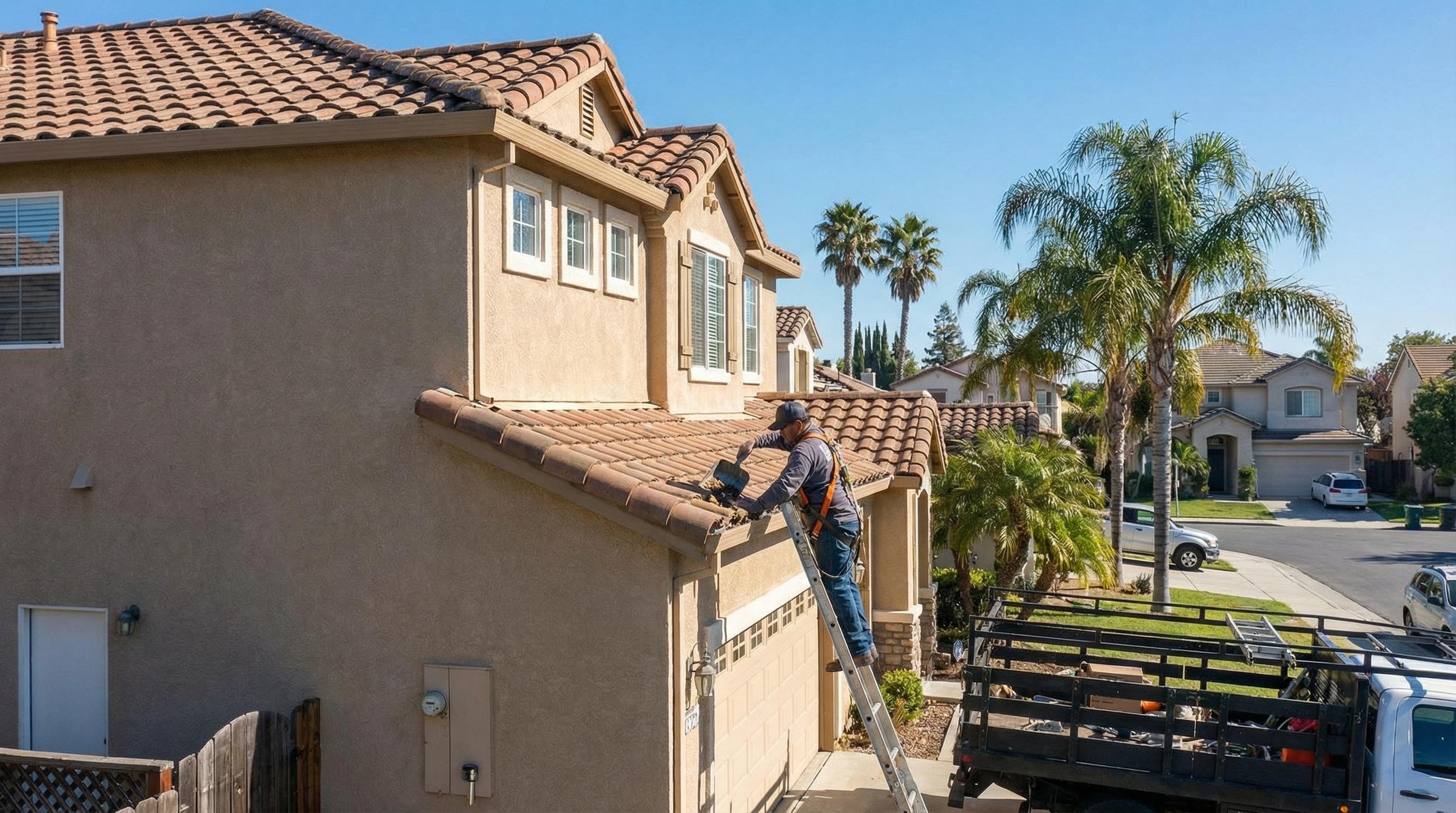 Professional Emergency Tarping completed by Silicon Valley Roof Repairs in Santa Clara, CA near Mission College.