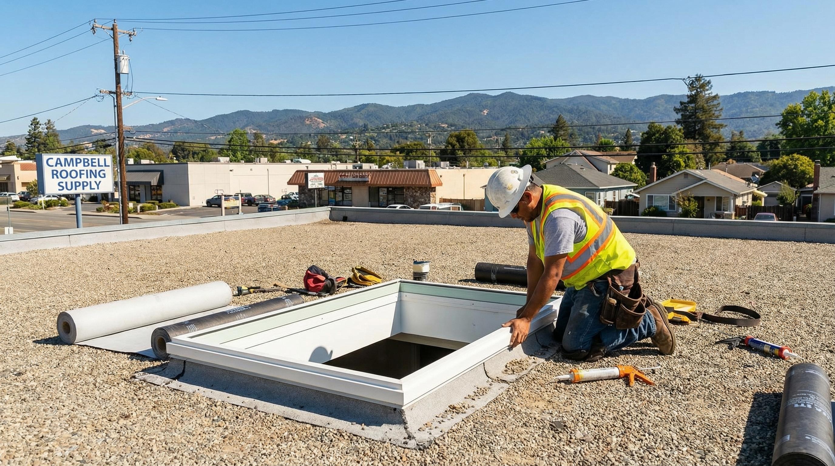 Professional Flashing Repair completed by Silicon Valley Roof Repairs in Campbell, CA near Downtown Campbell.