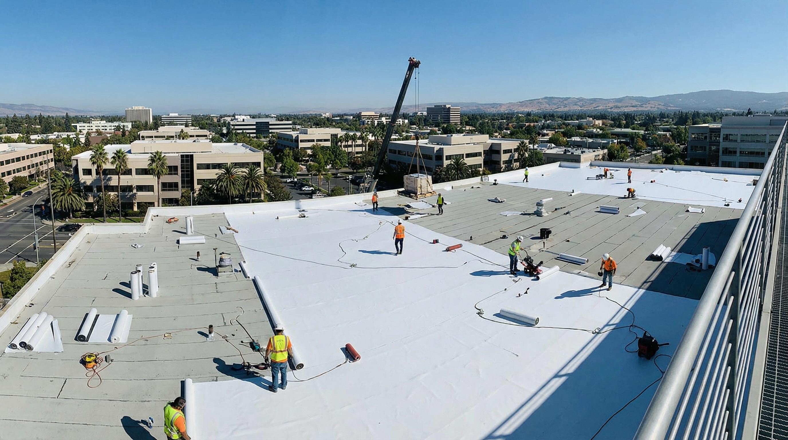 Professional Flashing Repair completed by Silicon Valley Roof Repairs in San Jose, CA near Japantown.