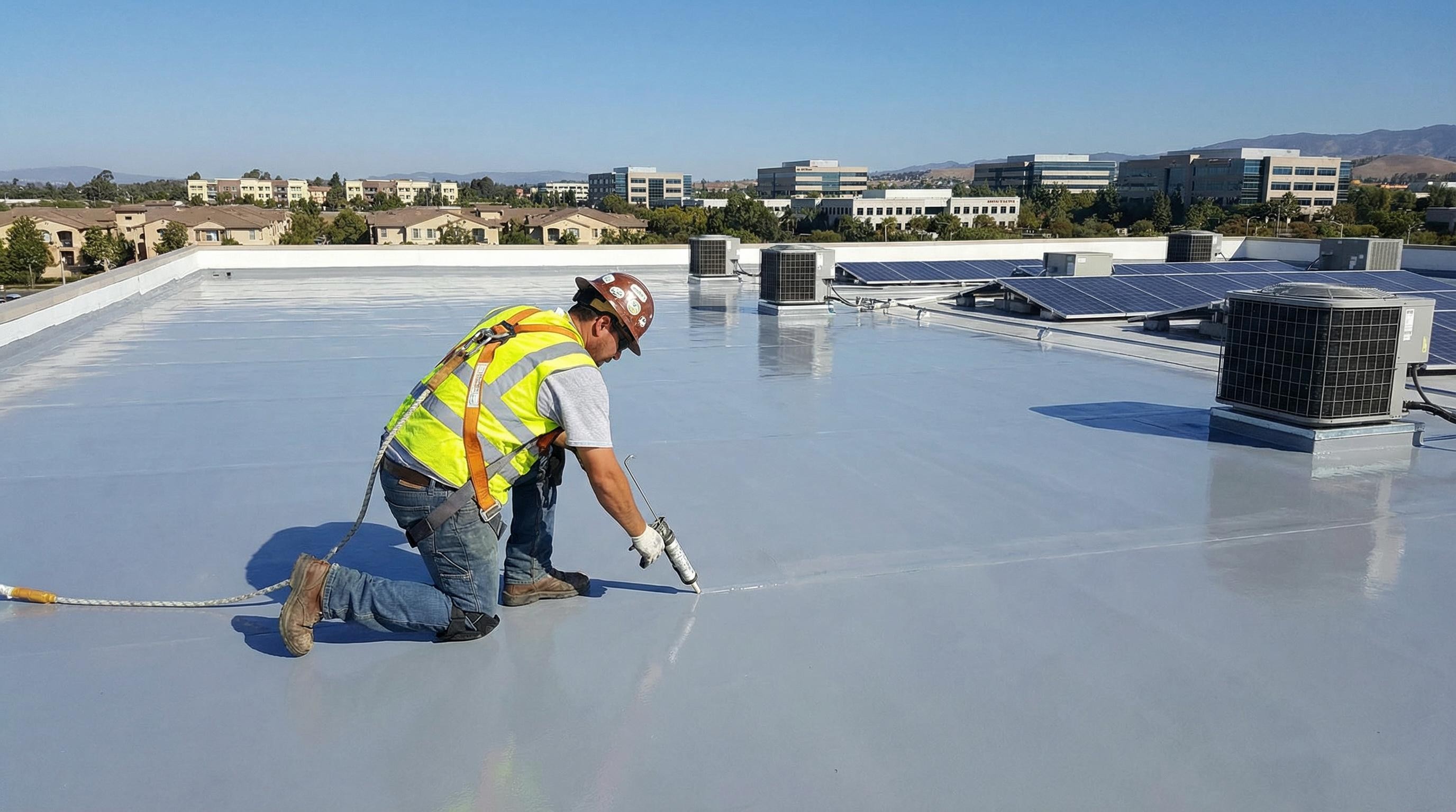Professional Flashing Repair completed by Silicon Valley Roof Repairs in Sunnyvale, CA near Sunnyvale Community Center.