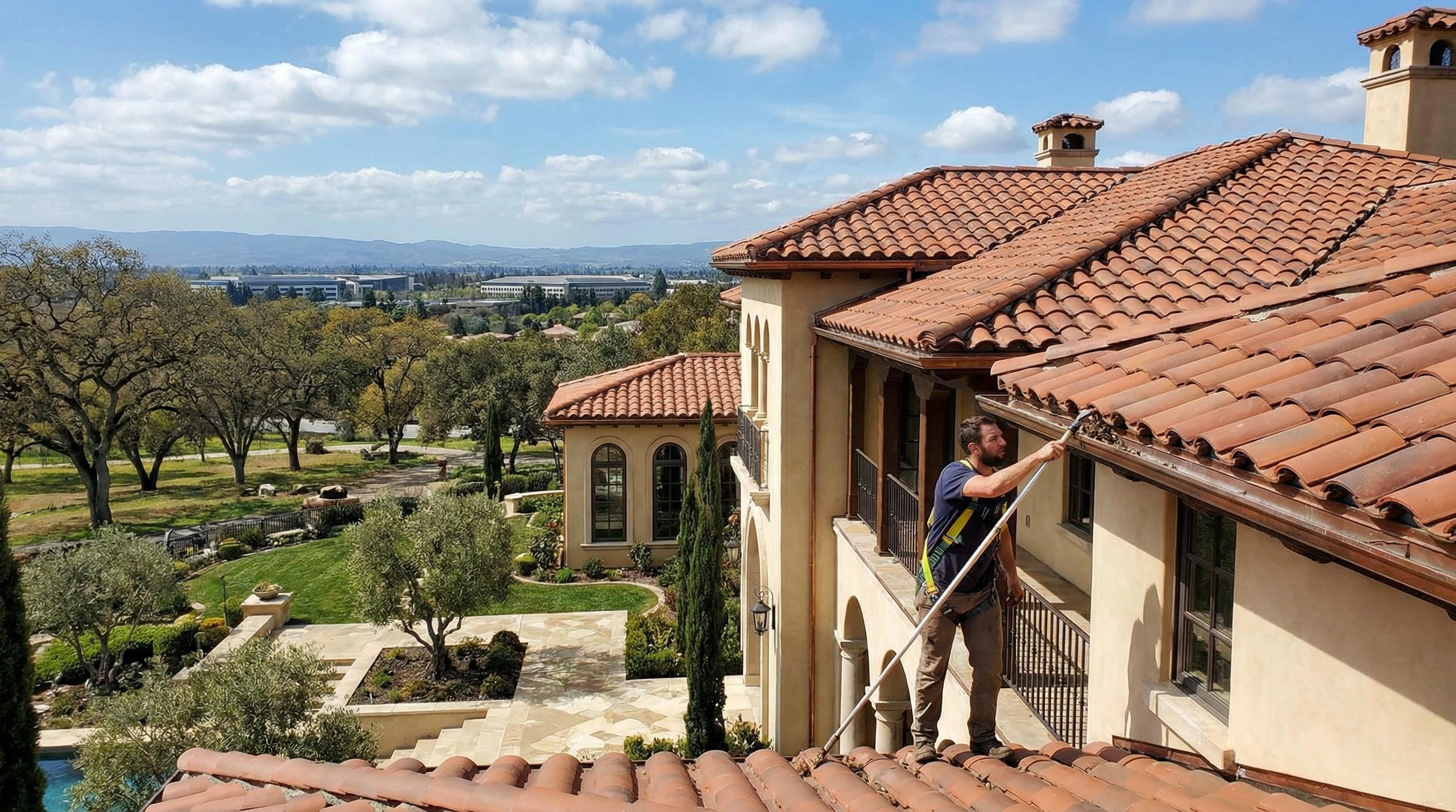 Professional Flat Roof Patch completed by Silicon Valley Roof Repairs in Cupertino, CA near De Anza College.