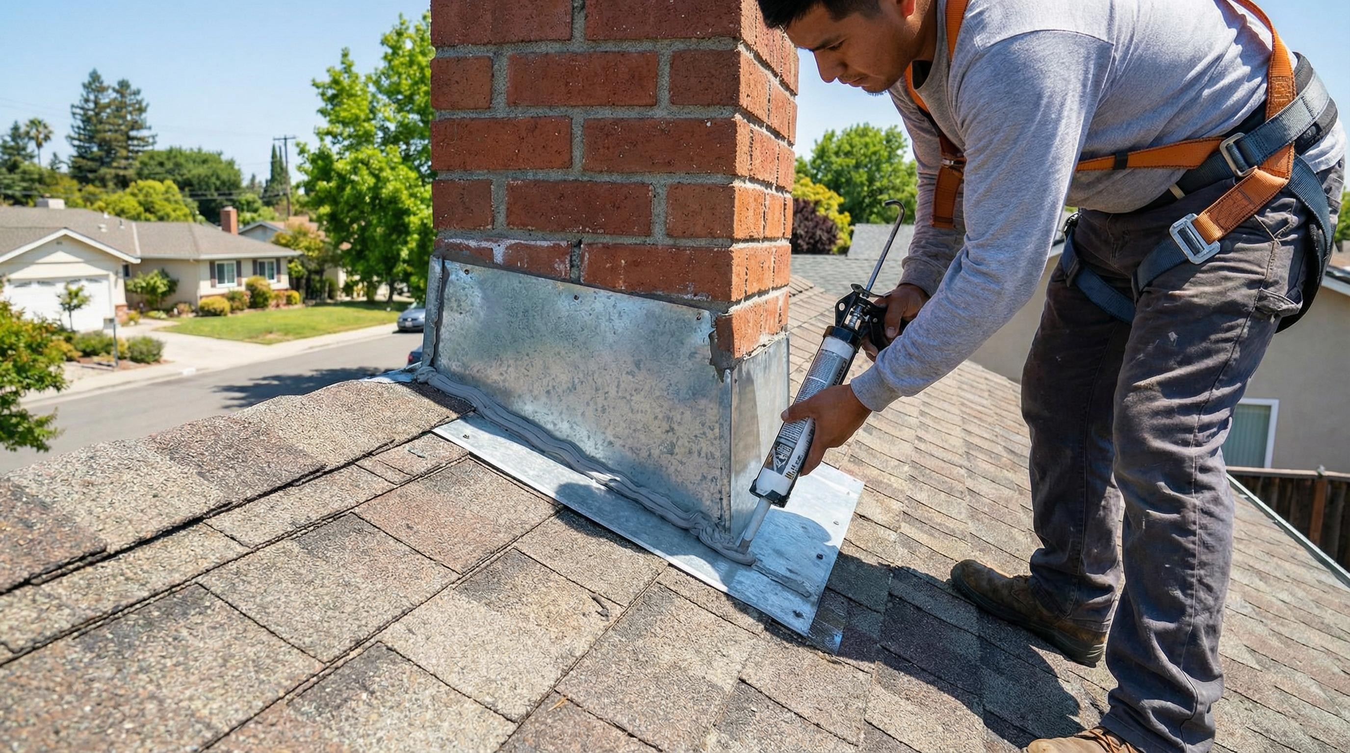 Professional Flat Roof Patch completed by Silicon Valley Roof Repairs in Sunnyvale, CA near Las Palmas Park.