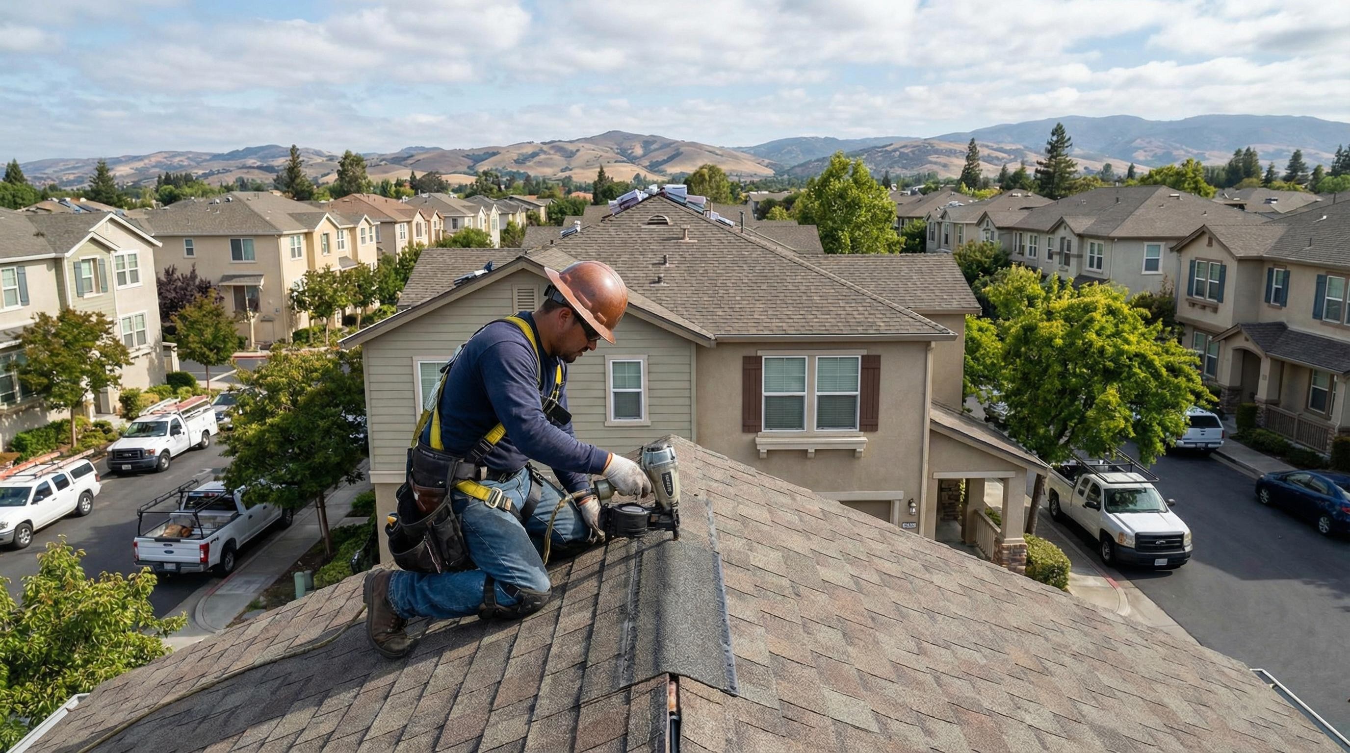 Professional Gutter Cleaning completed by Silicon Valley Roof Repairs in Milpitas, CA near Ed Levin Park.