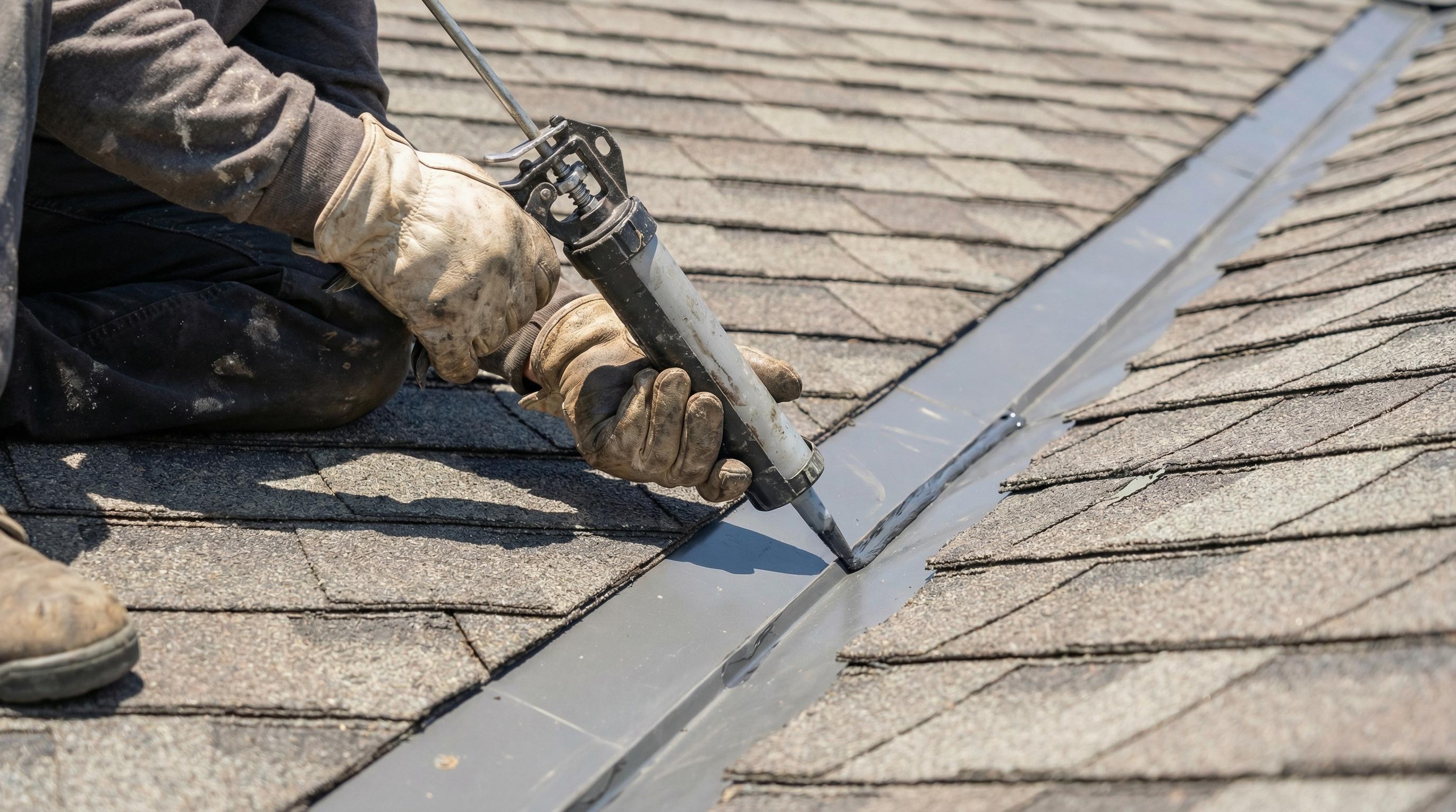 Professional Gutter Cleaning completed by Silicon Valley Roof Repairs in Santa Clara, CA near Levi's Stadium.