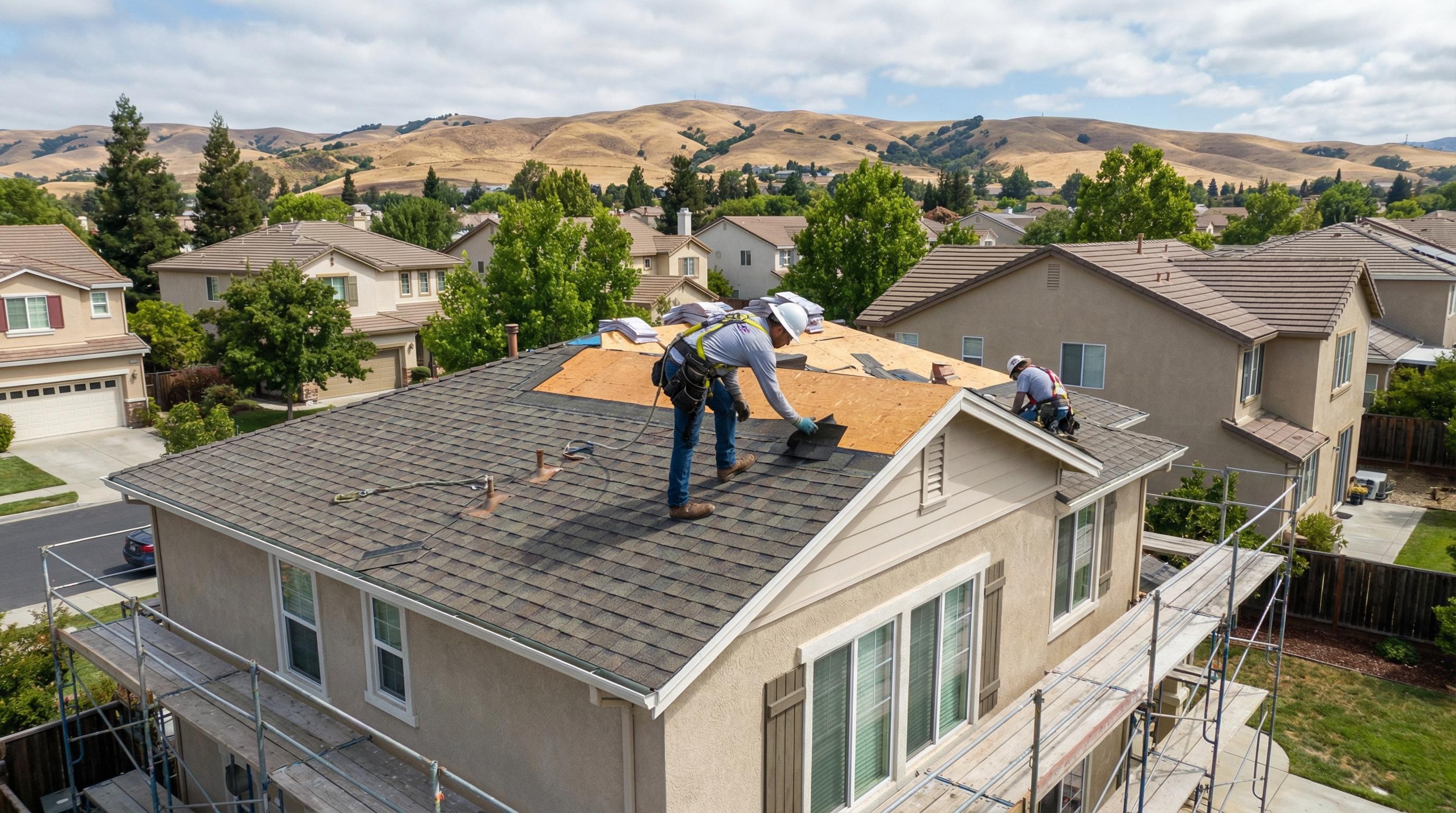 Professional Leak Repair completed by Silicon Valley Roof Repairs in Milpitas, CA near Great Mall.