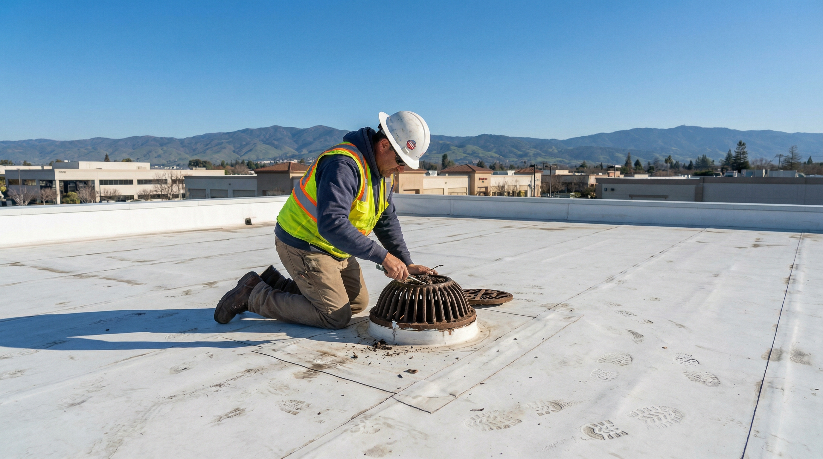 Professional Leak Repair completed by Silicon Valley Roof Repairs in Santa Clara, CA near Levi's Stadium.