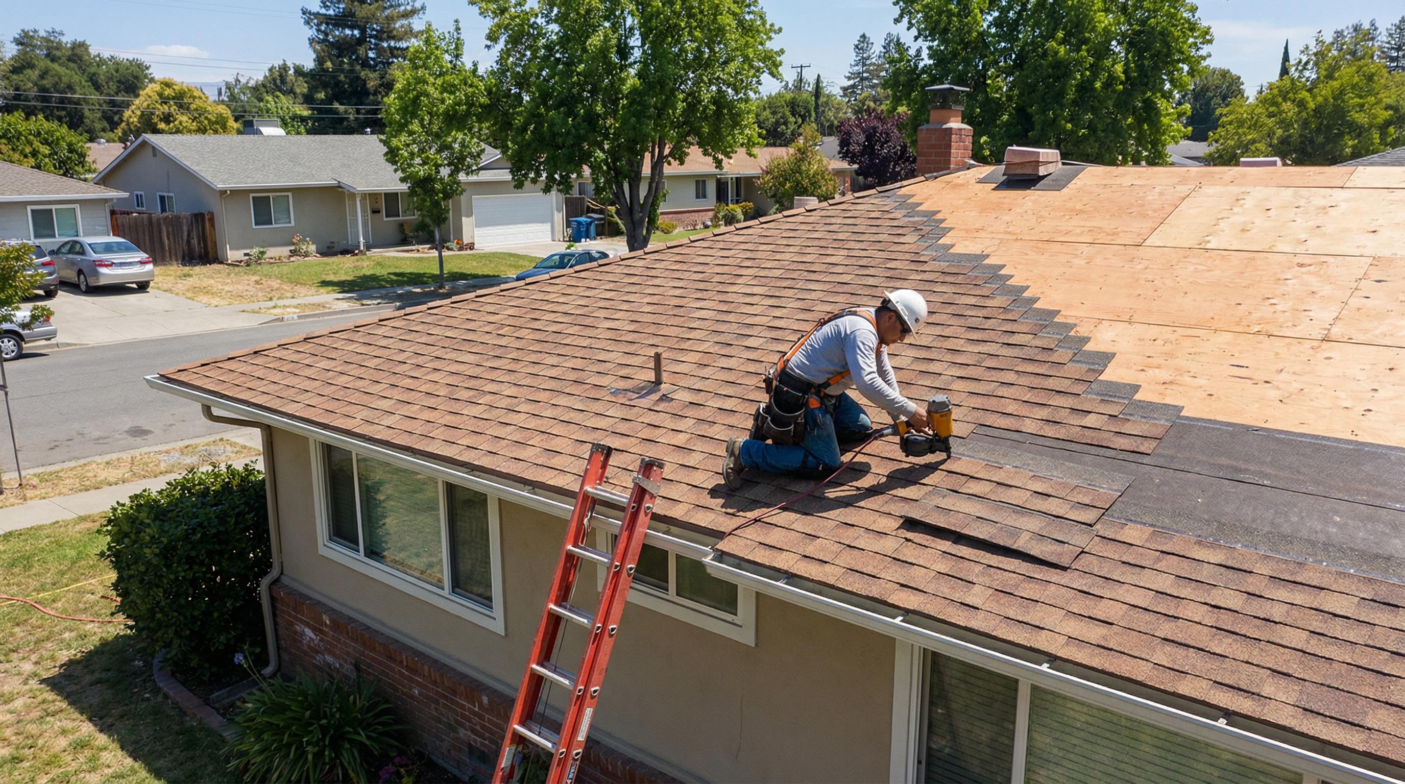 Professional Roof Maintenance completed by Silicon Valley Roof Repairs in Campbell, CA near The Pruneyard.