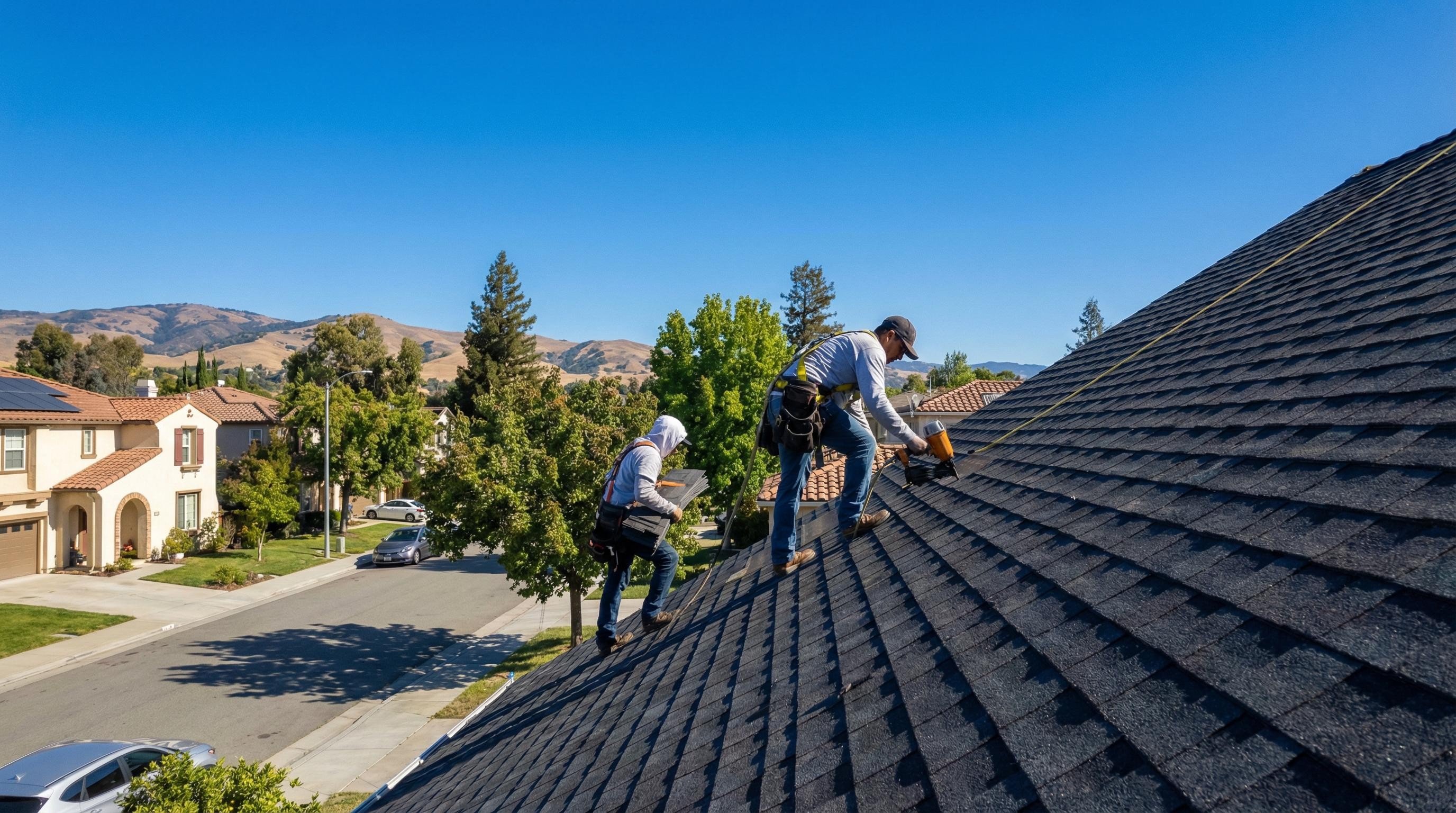 Professional Roof Maintenance completed by Silicon Valley Roof Repairs in San Jose, CA near Santana Row.