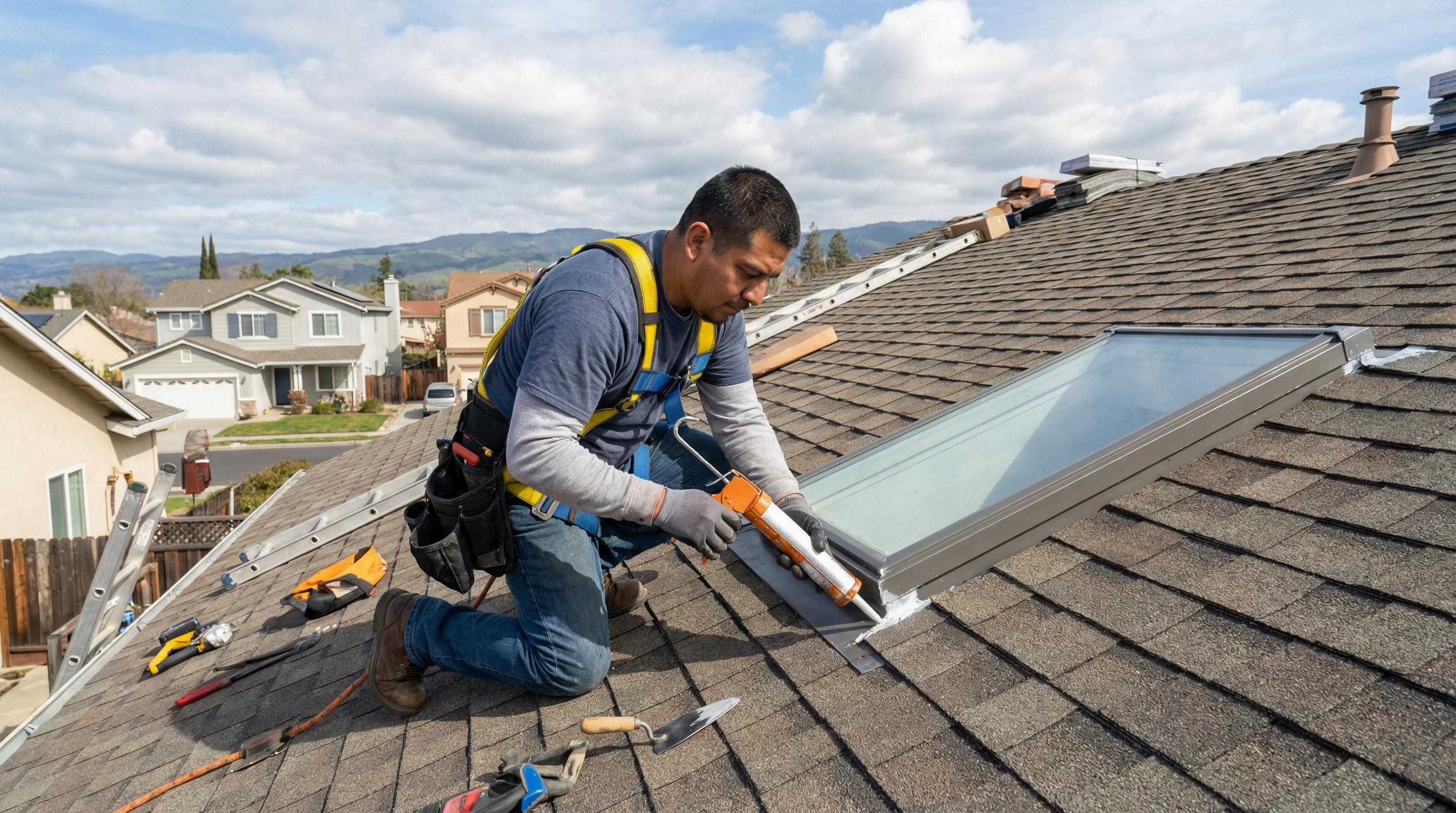 Professional Roof Maintenance completed by Silicon Valley Roof Repairs in San Jose, CA near Santana Row.