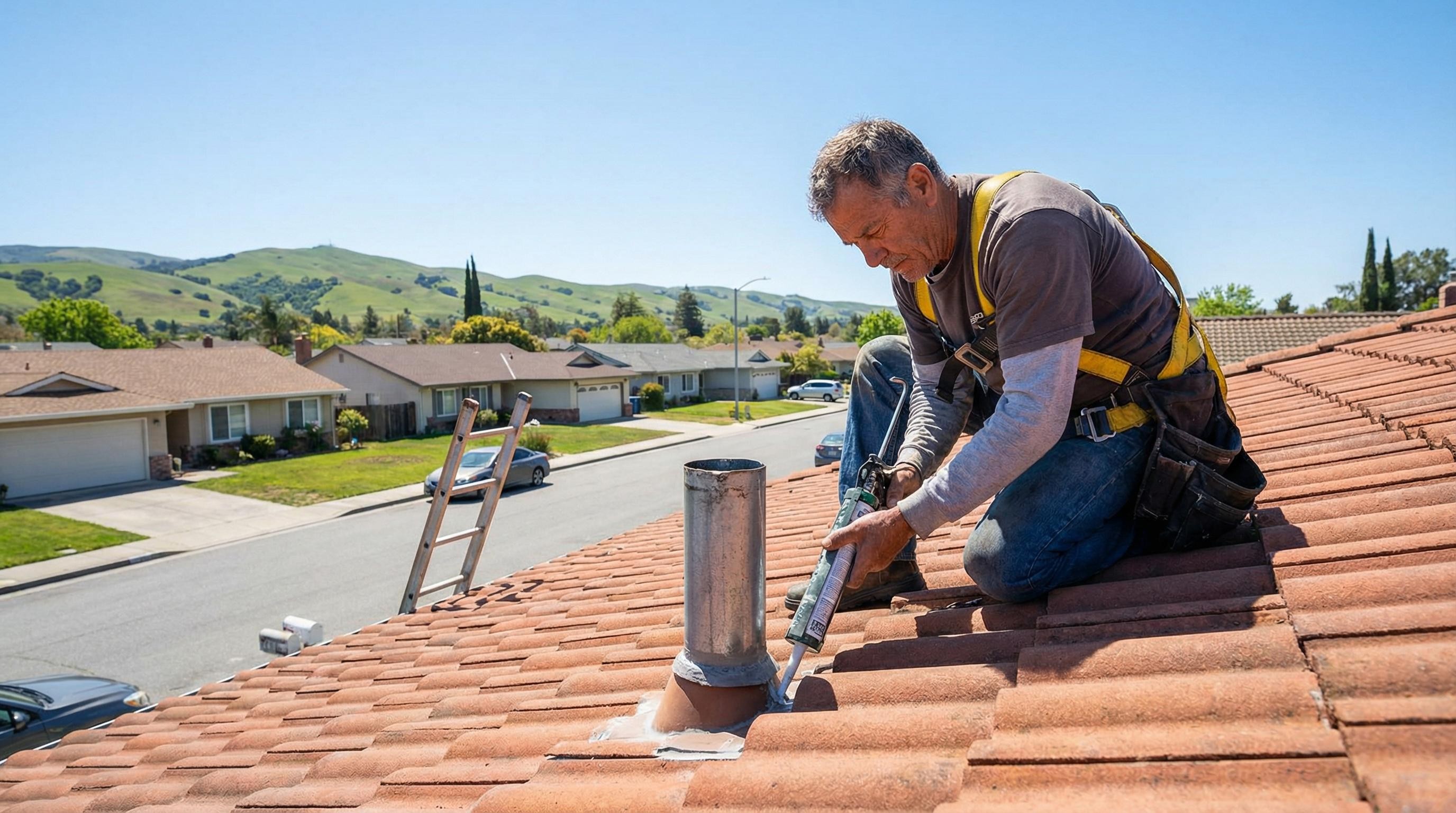 Professional Shingle Repair completed by Silicon Valley Roof Repairs in Milpitas, CA near Milpitas Town Center.