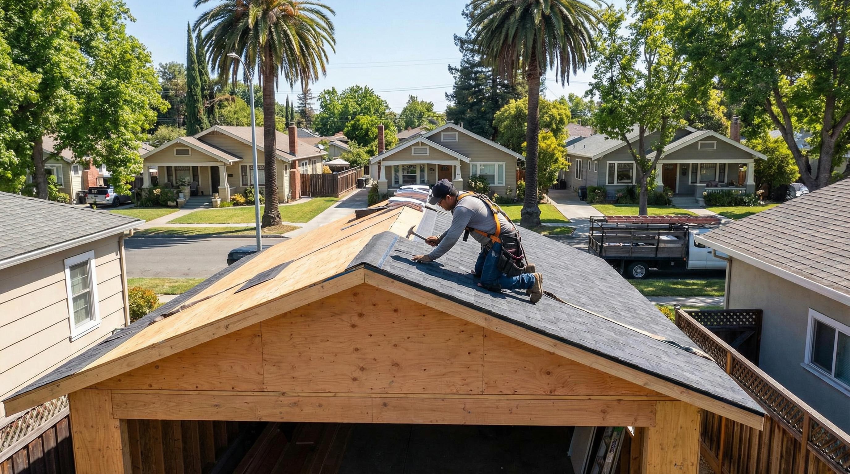 Professional Shingle Repair completed by Silicon Valley Roof Repairs in San Jose, CA near Willow Glen.