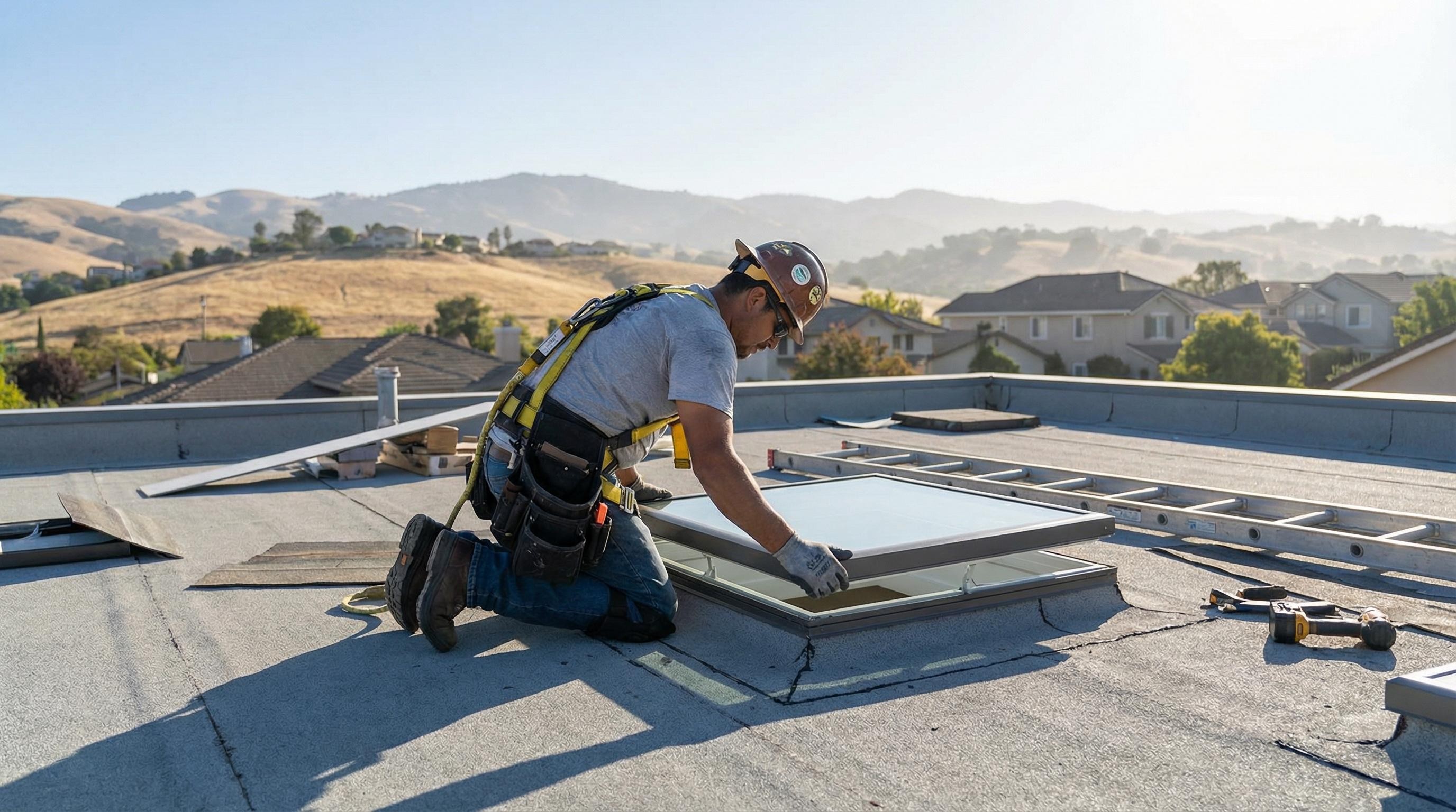 Professional Shingle Repair completed by Silicon Valley Roof Repairs in San Jose, CA near SAP Center.